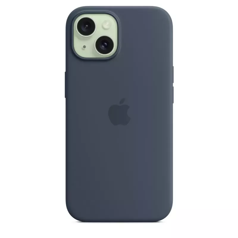 Cover Apple iPhone 15 Silikona maciņš ar MagSafe Storm Blue