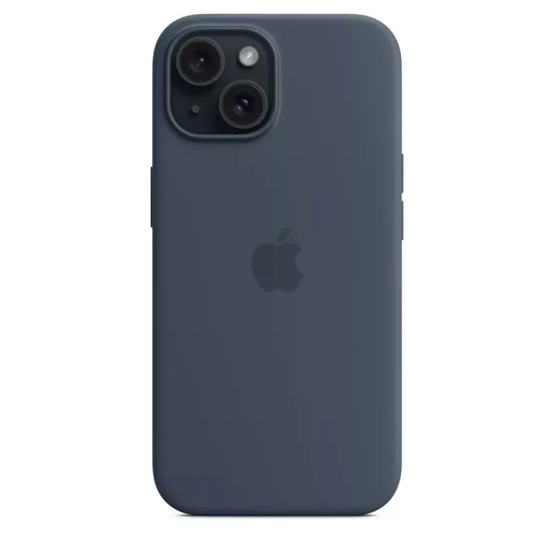 Cover Apple iPhone 15 Silikona maciņš ar MagSafe Storm Blue