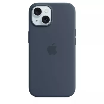 Cover Apple iPhone 15 Silikona maciņš ar MagSafe Storm Blue