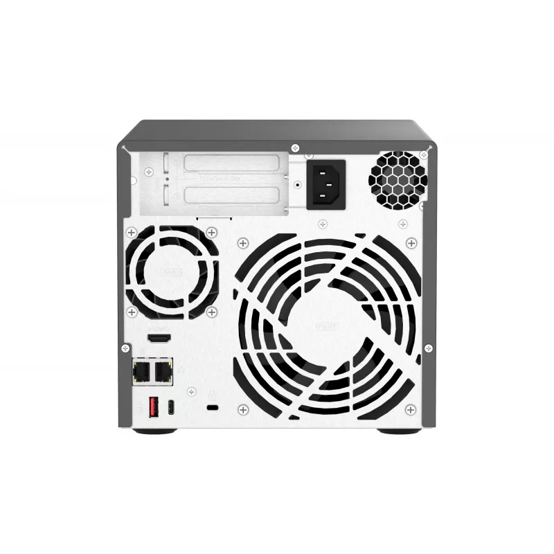 QNAP TVS-H474 NAS Tornis Intel® Pentium® G7400 8 GB DDR4 0 TB QuTS hero Melns