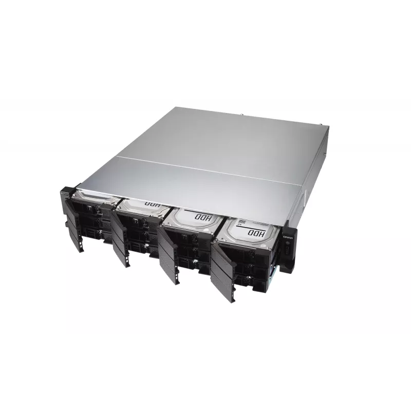 QNAP TS-H1886XU-RP-R2 NAS Rack (3U) Intel® Xeon® D D-1622 32 GB DDR4 0 TB QuTS hero Melns, Pelēks