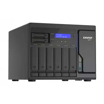 QNAP TS-h886 NAS Tower Intel® Xeon® D D-1602 8 GB DDR4 0 TB QuTS hero Melns