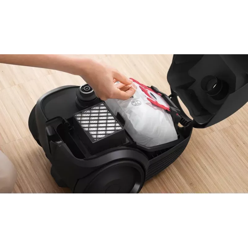 “Bosch Serie 2 BGDS2CHAMP” putekļsūcējs 3.5 L Bungveida putekļsūcējs Sausā tīrīšana 600 W Putekļu maiss