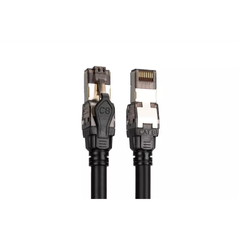 DIGITUS komutācijas kabelis - Cat 8.1 - S/FTP - AWG 24/7 - 1m - melns