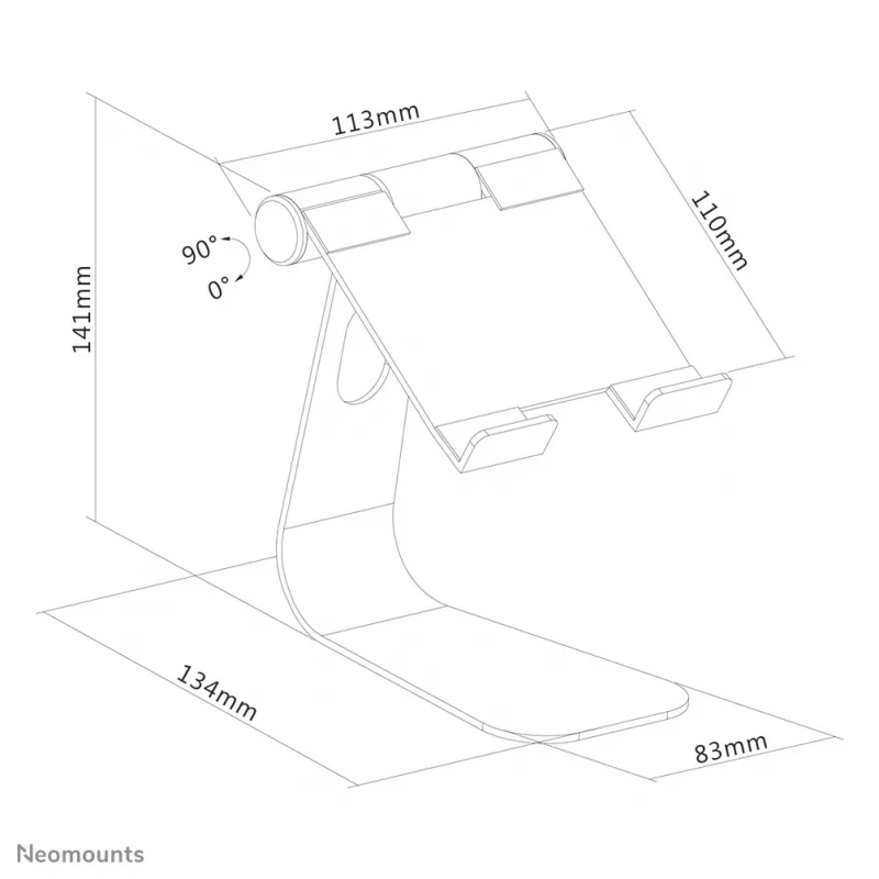 Neomounts DS15-050SL1 Planšetdatora statīvs līdz 11 collām - salokāms - universāls