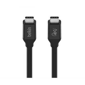BELKIN USB4 kabelis USB-C / USB-C 40 Gbit/s 100 W 0,8 m melns