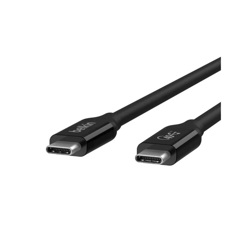 BELKIN USB4 kabelis USB-C / USB-C 40 Gbit/s 100 W 0,8 m melns