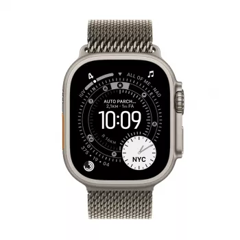 Apple Watch Ultra 3 MEWW4QF/A GPS + Cellular (5G) 49 mm dabiskā titāna korpuss ar dabiskā titāna Milanese Loop siksniņu – S izmērs
