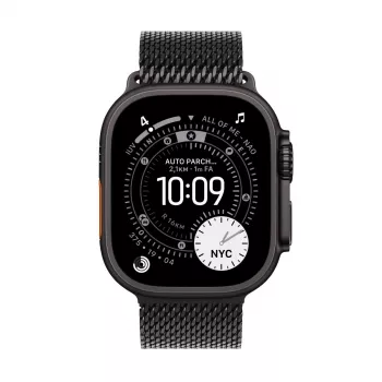 APPLE Watch Ultra 3 GPS + Cellular 49mm melns titāna korpuss ar melnu titāna Milānas cilpu Sma