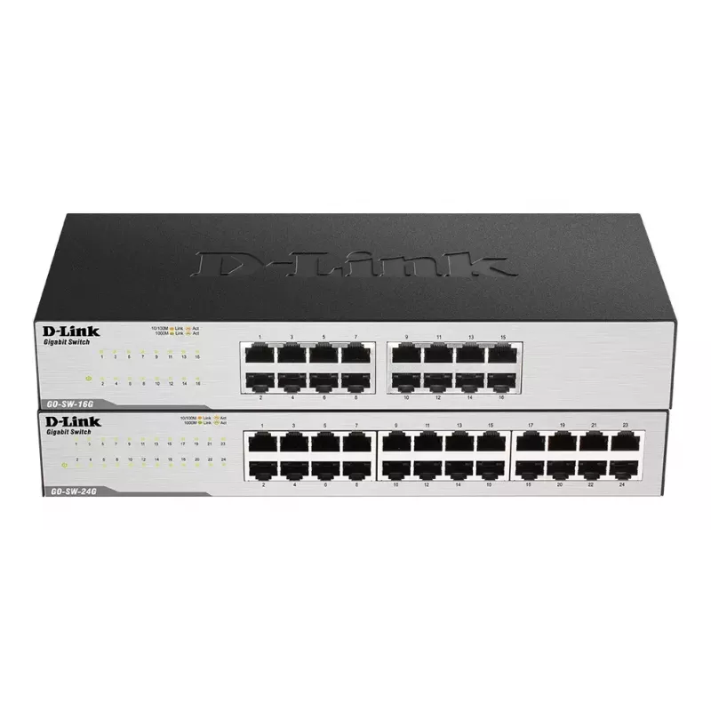 D-Link GO-SW-24G Nepārvaldāms L2 Gigabitu Ethernet (10/100/1000) 1U Melns
