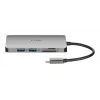 D-Link 8-in-1 USB-C centrmezgls ar HDMI/Ethernet/karšu lasītāju/barošanas piegādi