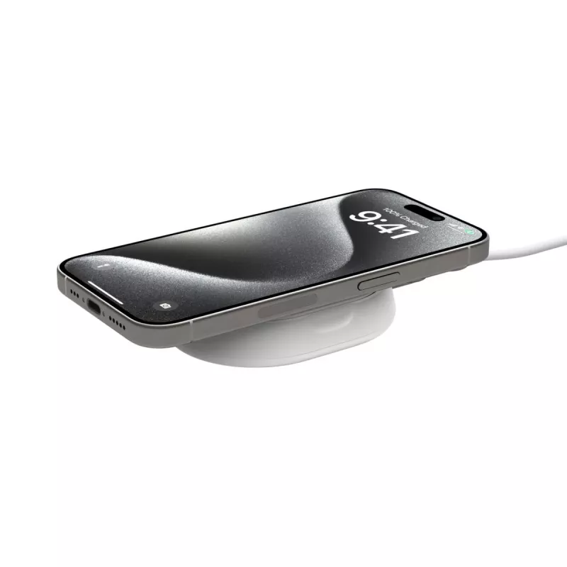 BELKIN bezvadu uzlādes statīvs - BoostCharge Pro - Qi2 15 W - balts