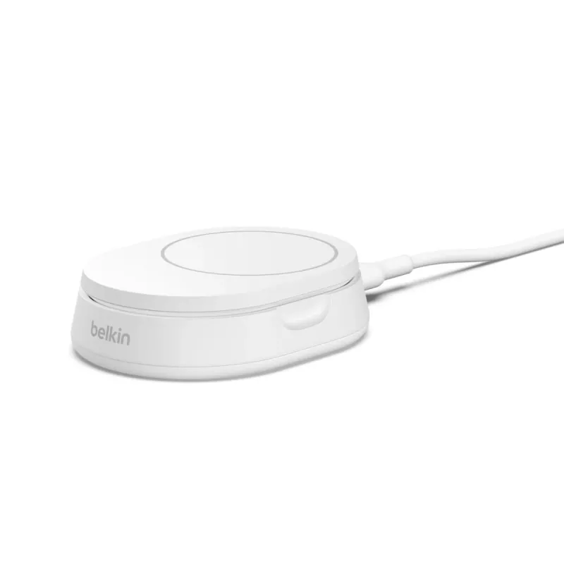 BELKIN bezvadu uzlādes statīvs - BoostCharge Pro - Qi2 15 W - balts