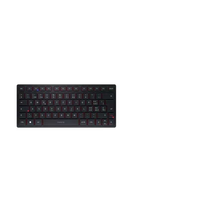 CHERRY KW 9200 MINI tastatūra Universāla USB + RF bezvadu + Bluetooth QWERTZ Šveices melna