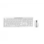 CHERRY Stream Desktop Recharge bezvadu tastatūra un pele, universāla, RF, QWERTY, angļu, pelēka