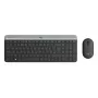 LOGITECH bezvadu tastatūras un peles komplekts Mk470 - grafīts - Azerty Beļģijas