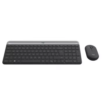 LOGITECH bezvadu tastatūras un peles komplekts Mk470 - grafīts - Azerty Beļģijas
