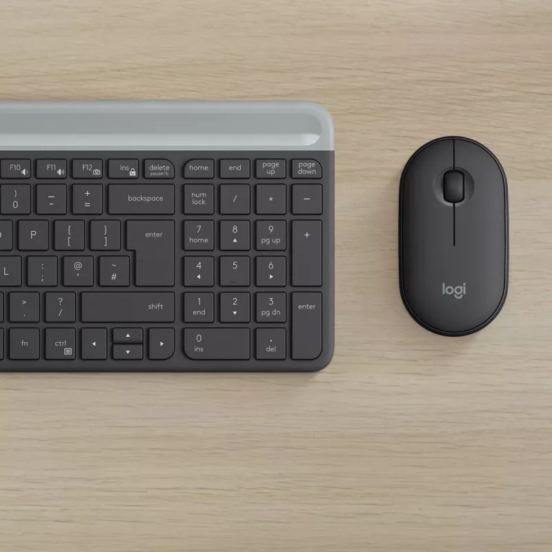 LOGITECH bezvadu tastatūras un peles komplekts Mk470 - grafīts - Azerty Beļģijas