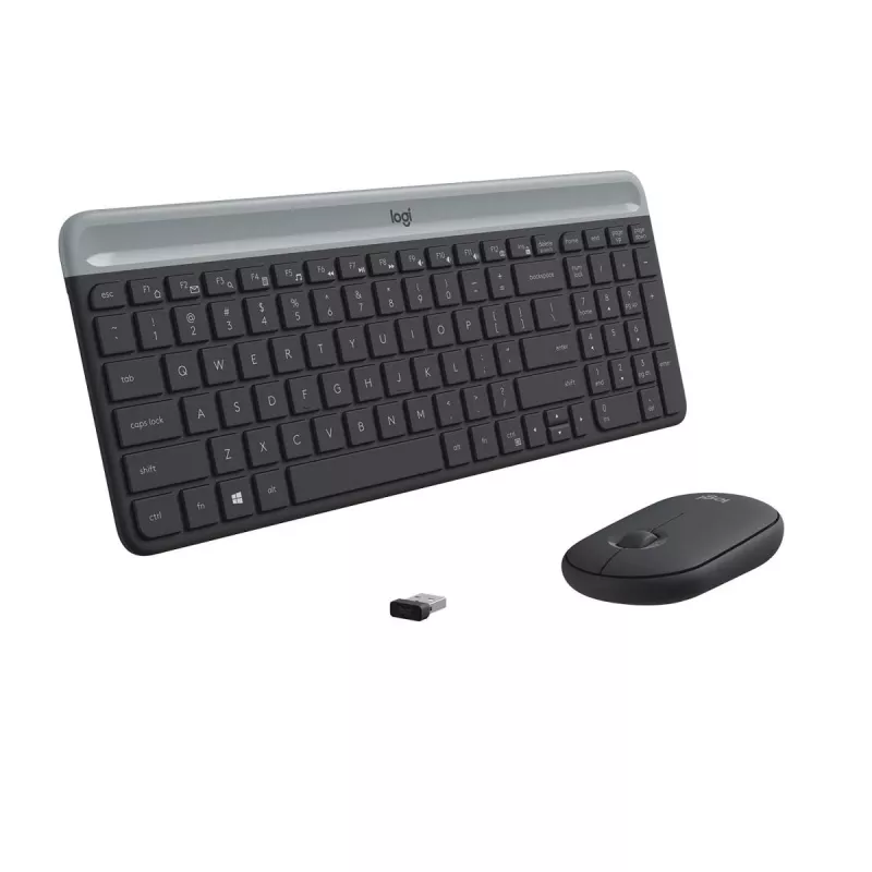 LOGITECH bezvadu tastatūras un peles komplekts Mk470 - grafīts - Azerty Beļģijas