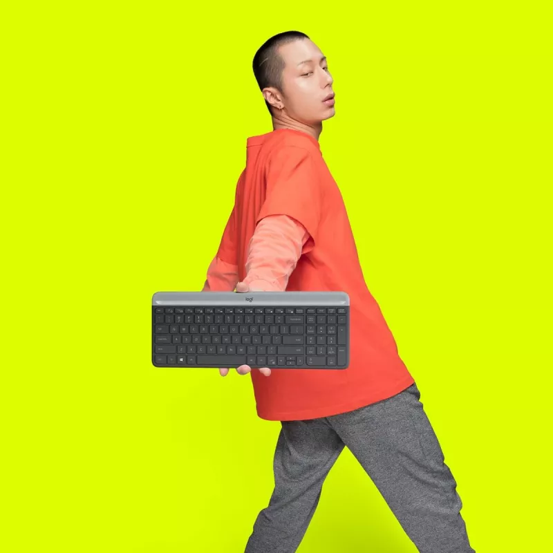 LOGITECH bezvadu tastatūras un peles komplekts Mk470 - grafīts - Azerty Beļģijas