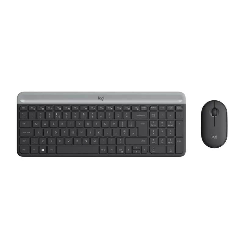 LOGITECH bezvadu tastatūras un peles komplekts Mk470 - grafīts - Azerty Beļģijas