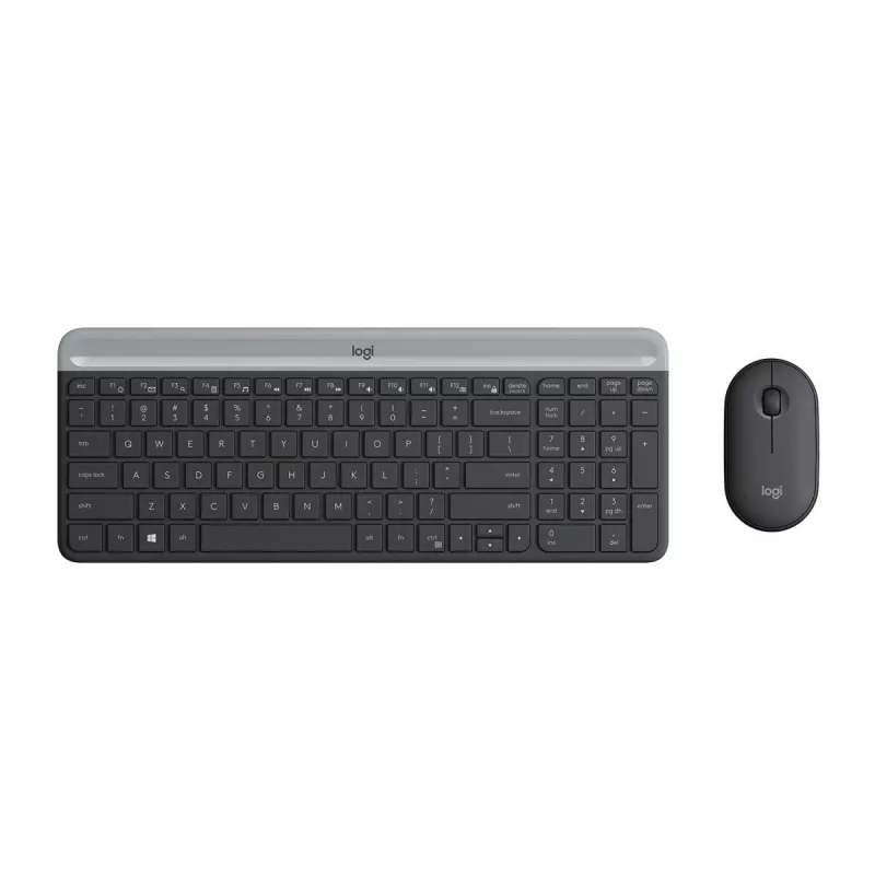 LOGITECH bezvadu tastatūras un peles komplekts Mk470 - grafīts - Azerty Beļģijas