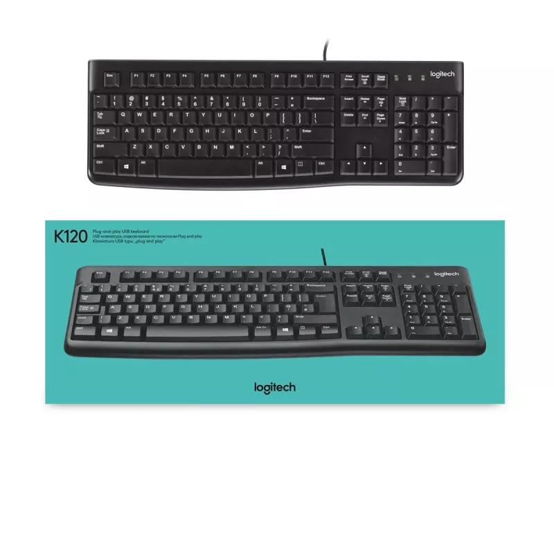 LOGITECH tastatūra K120 - AZERTY Beļģijas