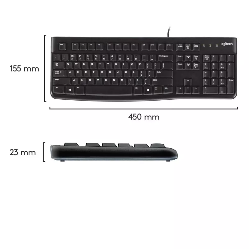 LOGITECH tastatūra K120 - AZERTY Beļģijas
