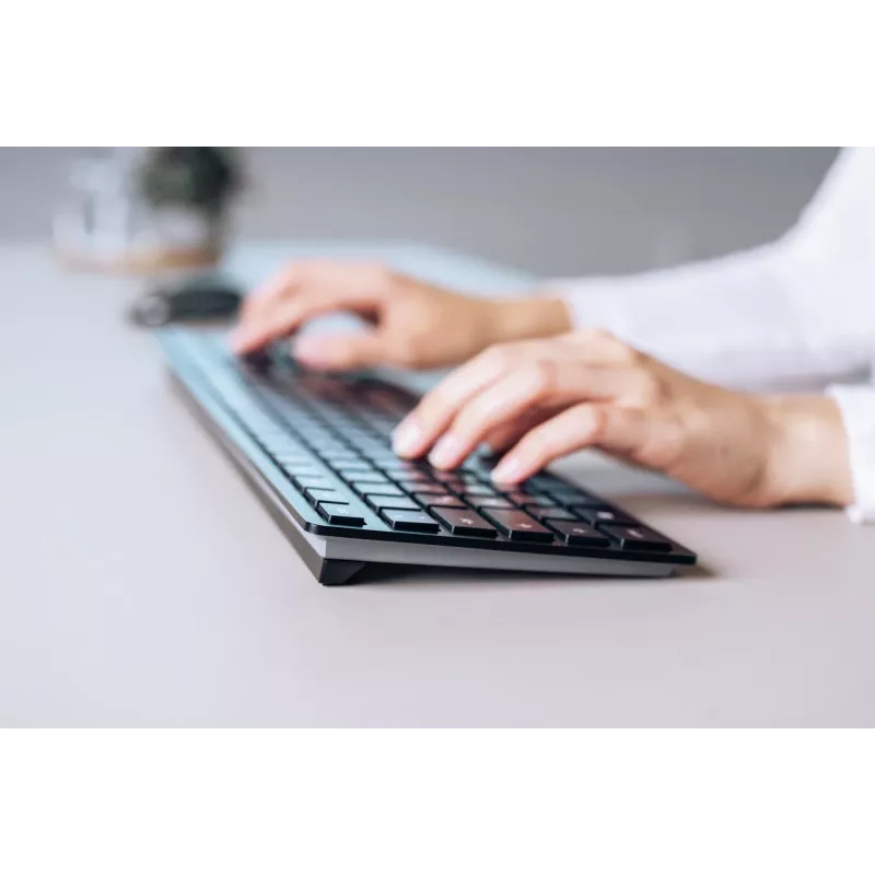CHERRY KW 9100 SLIM tastatūra Universāla RF bezvadu + Bluetooth QWERTY Angļu Melna