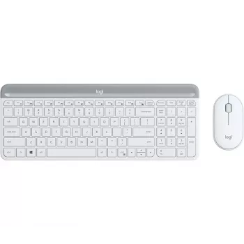 LOGITECH Bezvadu tastatūras un peles komplekts Mk470 - Balts - QWERTZ GE