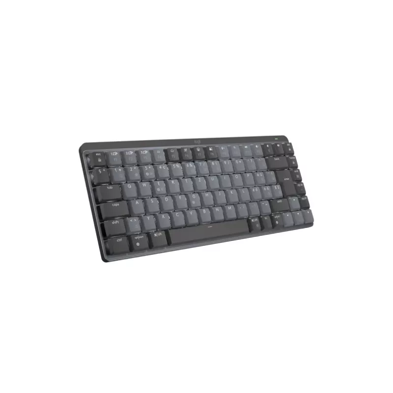LOGITECH Mx Mechanical Mini Minimalistisks bezvadu apgaismots tastatūra - Grafīts, taustāms, kluss, Qwertz Šveice