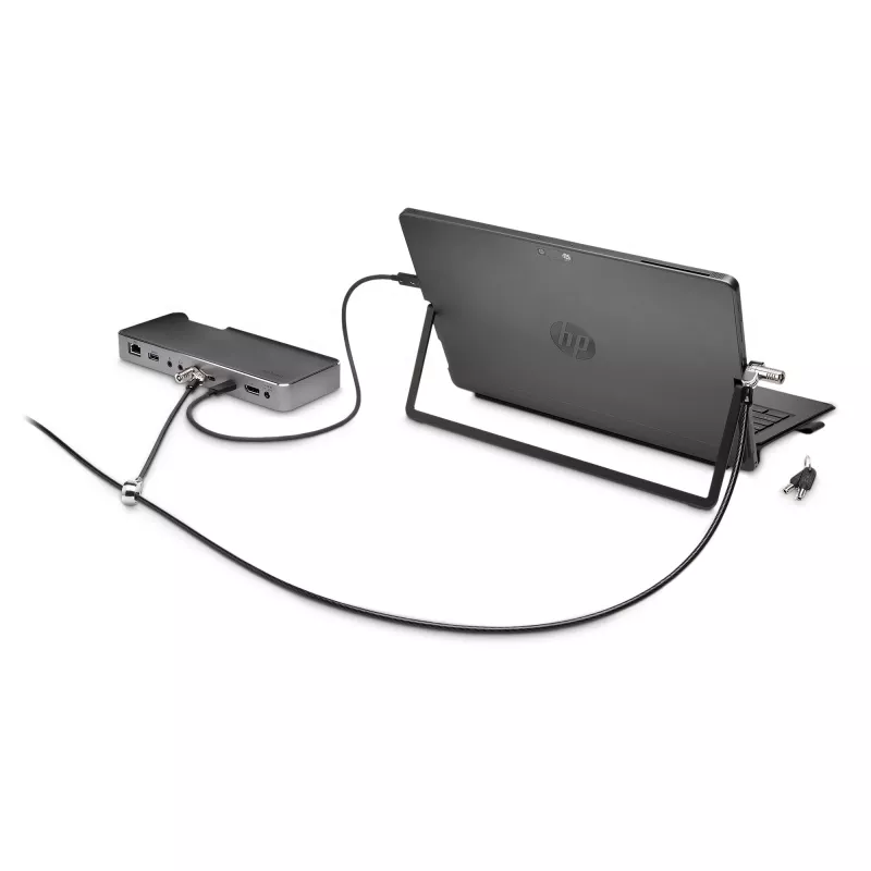 Kensington NanoSaver Keyed Dual Head Laptop Lock, 1,8 m, Kensington, Atslēga, Oglekļa tērauds, Melns, Nerūsējošais tērauds