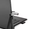 Kensington NanoSaver Keyed Dual Head Laptop Lock, 1,8 m, Kensington, Atslēga, Oglekļa tērauds, Melns, Nerūsējošais tērauds