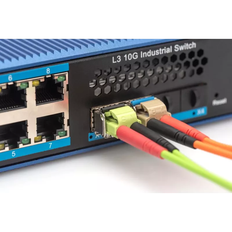DIGITUS 1.25 Gbps SFP modulis, līdz 550m daudzmodu, LC duplex savienotājs, rūpnieciskā versija 1000Base-SX, 850nm