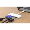 D-Link 3-in-1 USB-C to HDMI/VGA/DisplayPort Adapter, Wired, USB 3.2 Gen 1 (3.1 Gen 1) Type-C, balta, CE, FCC, IC, RCM, DC, 0.04 A