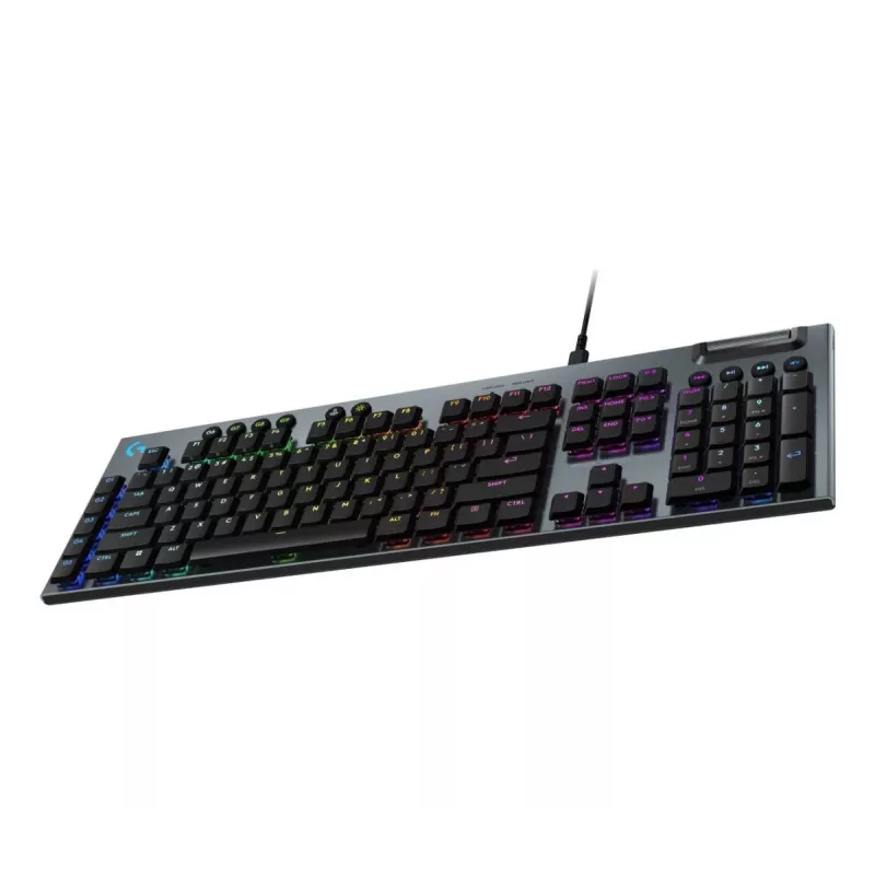 LOGITECH G915 X USB-A vadu zemā profila spēļu tastatūra, taustes, melna, QWERTY US