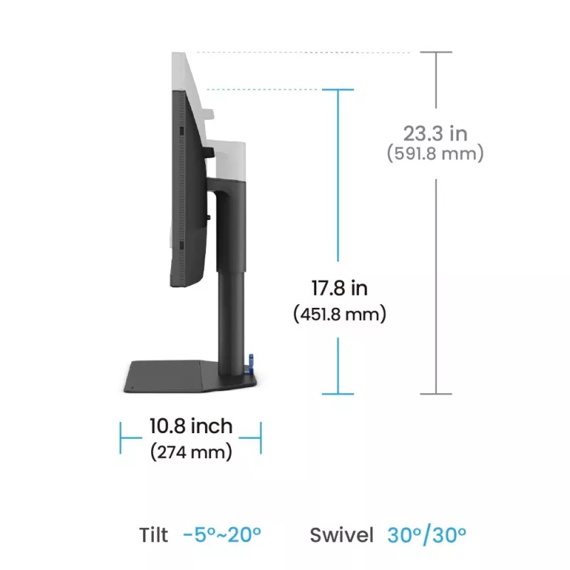BenQ SW242Q datora monitors 61,2 cm (24,1 collu) 2560 x 1600 pikseļi WQXGA LED Melns