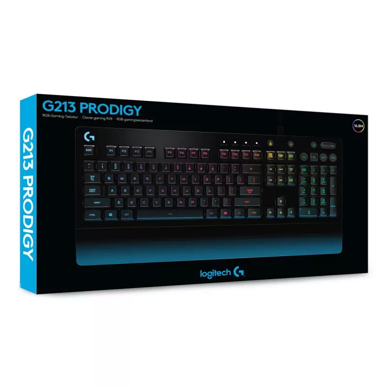 LOGITECH G213 Prodigy spēļu tastatūra USB - Azerty belģu izkārtojums