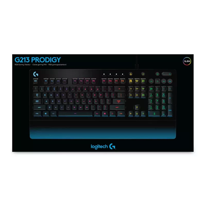 LOGITECH G213 Prodigy spēļu tastatūra USB - Azerty belģu izkārtojums
