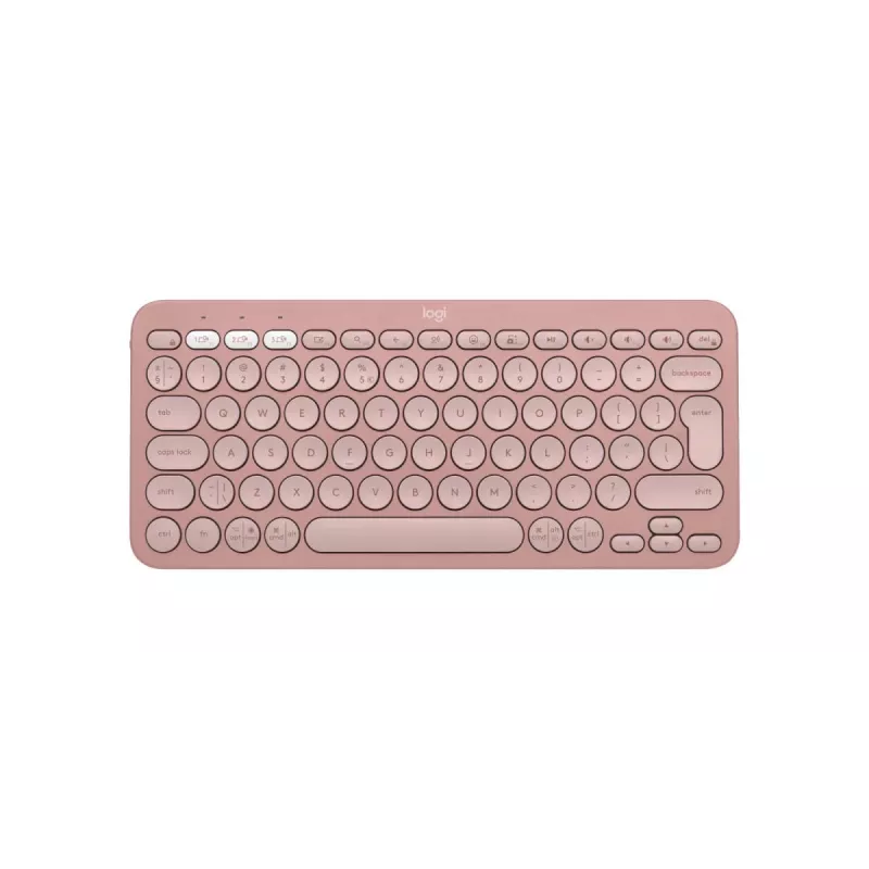 LOGITECH Pebble Keys 2 K380s - Kompakta Bluetooth tastatūra - Tonal Rose - Qwerty Int