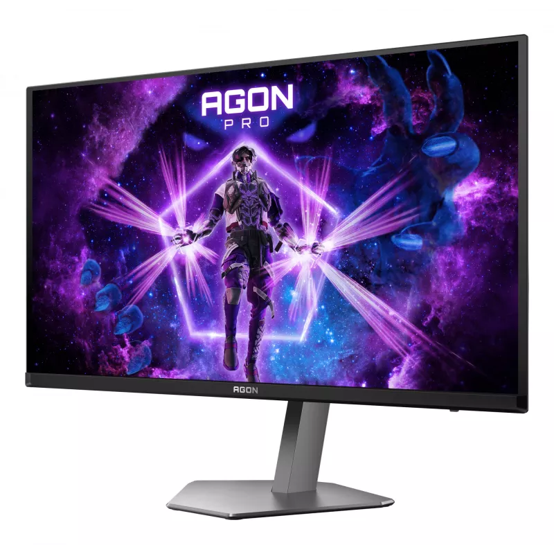 AOC AGON PRO AG276QZD2 datora monitors 67,3 cm (26,5 collas) 2560 x 1440 pikseļi Quad HD QD-OLED Melns, Pelēks