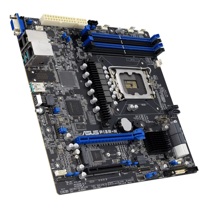 Mātesplate ASUS P13R-M Intel C262 LGA 1700 micro ATX, DDR5, 4 DIMM, 128GB, 8x SATA III, 1x M.2, 2x LAN