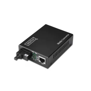 DIGITUS Multivides pārveidotājs, vienmoda, BiDi, WDM Gigabit Ethernet, Tx1310 nm / Rx1550 nm SC savienotājs, līdz 20 km