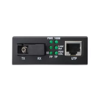 DIGITUS Multivides pārveidotājs, vienmoda, BiDi, WDM Gigabit Ethernet, Tx1310 nm / Rx1550 nm SC savienotājs, līdz 20 km