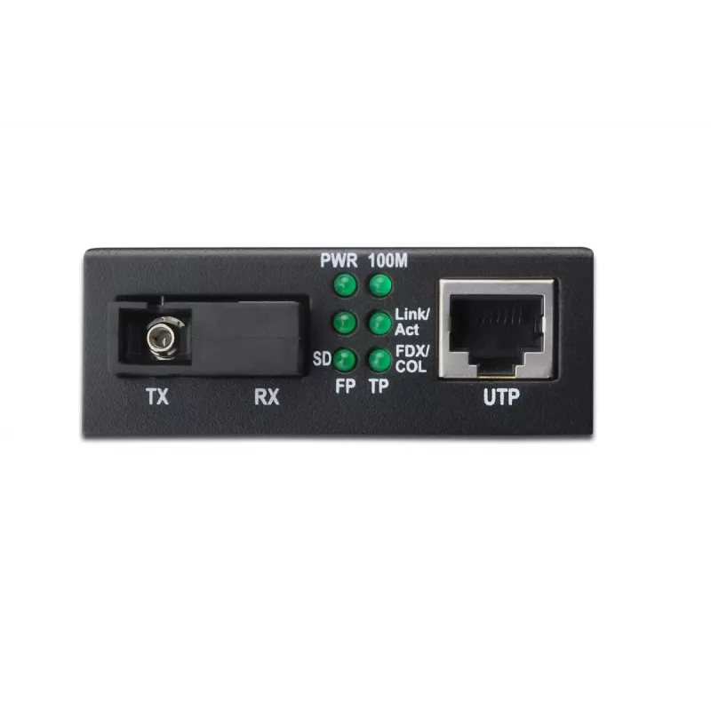 DIGITUS Multivides pārveidotājs, vienmoda, BiDi, WDM Gigabit Ethernet, Tx1310 nm / Rx1550 nm SC savienotājs, līdz 20 km