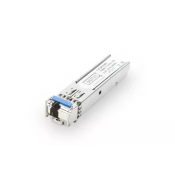 DIGITUS 1,25 Gbps BiDi WDM SFP modulis, līdz 20 km ar DDM atbalstu, vienmoda, LC simpleksa savienotājs 1000Base-LX, Tx1310nm/Rx1550nm