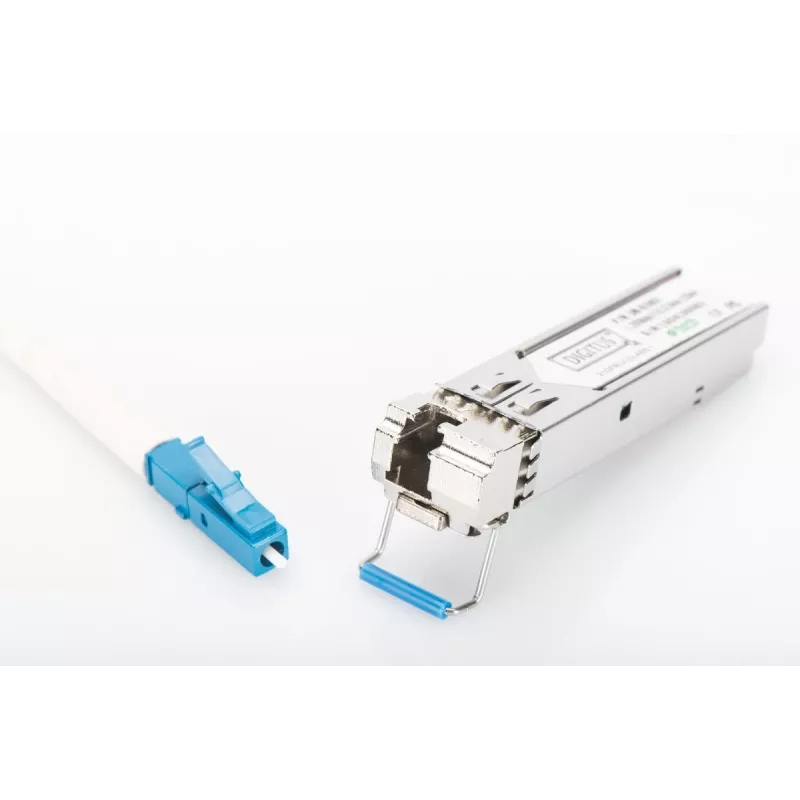 DIGITUS 1,25 Gbps BiDi WDM SFP modulis, līdz 20 km ar DDM atbalstu, vienmoda, LC simpleksa savienotājs 1000Base-LX, Tx1310nm/Rx1550nm