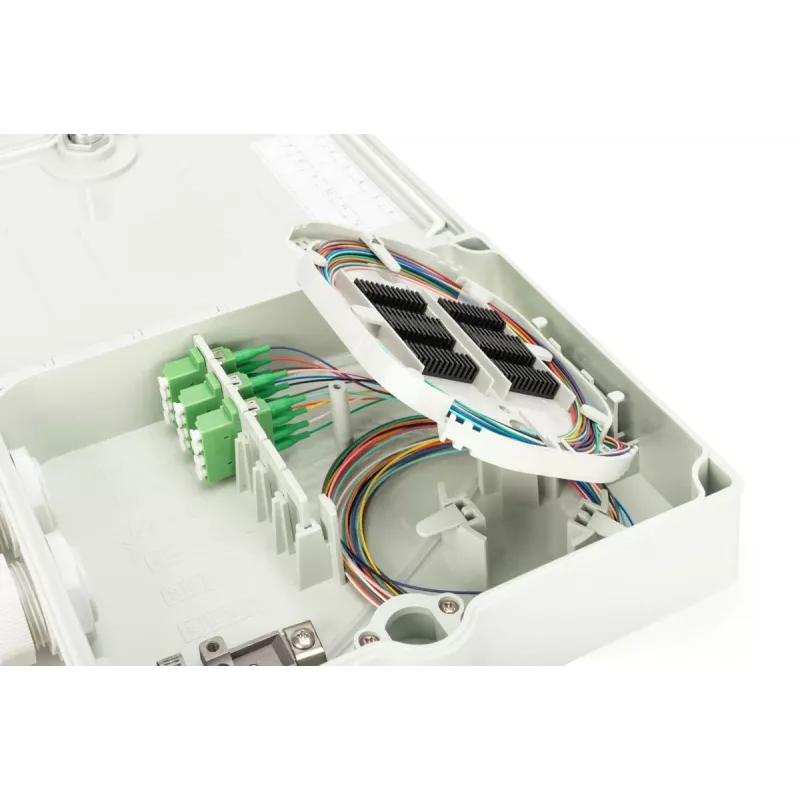 DIGITUS FTTH sadales kārba - vienmoda LC-APC iepriekš montēti savienotāji pigteili