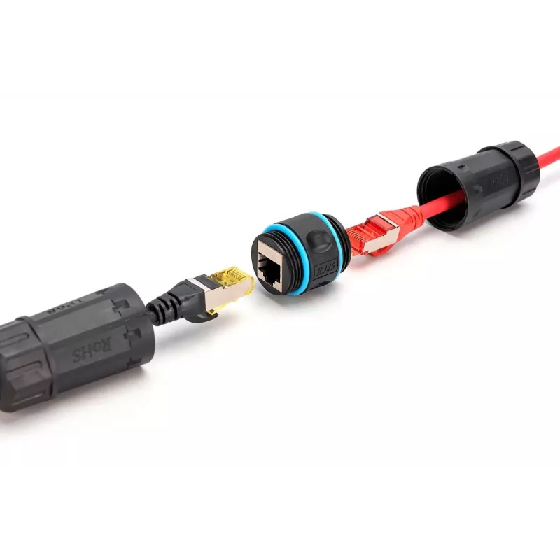 Tīkla kabelis Digitus DN-93905-OD RJ45 uz RJ45 CAT 6A 1m Melns