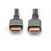 DIGITUS PREMIUM DisplayPort 2.1 savienojuma kabelis - V/V 1m 16K UHD 80G Alumīnija korpuss